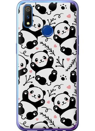 Чехол силиконовый на телефон realme 3 pro панды "4318u-1863-58250"