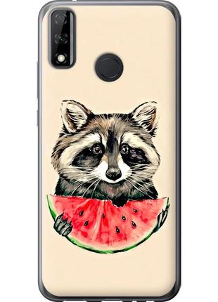 Чохол силіконовий на телефон huawei y8s єнотик з кавуном "4605u-2027-58250"