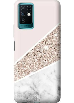 Чохол силіконовий на телефон infinix note 10 пастельний мармур "4342u-2763-58250"