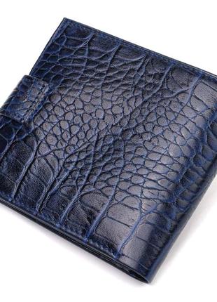 Бумажник для мужчин горизонтального формата из натуральной кожи с тиснением под крокодила canpellini 217692 фото