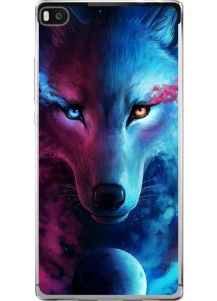 Чохол силіконовий на телефон huawei ascend p8 арт-вовк "3999u-123-58250"