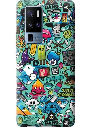 Чохол силіконовий на телефон vivo x50 pro plus стікер бомбінг 1 "693u-2056-58250"