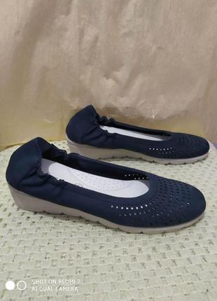 Кожаные перфорированные туфли мокасины padders feelgood feet2 фото