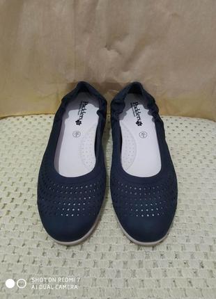 Кожаные перфорированные туфли мокасины padders feelgood feet4 фото