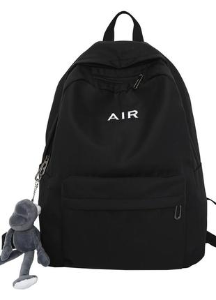 Рюкзак air 3296 мужской женский детский школьный портфель черный