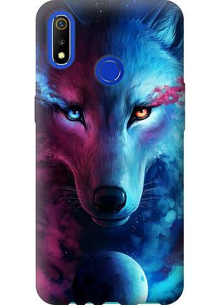 Чохол силіконовий на телефон realme 3 арт-вовк "3999u-1869-58250"