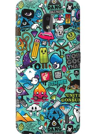 Чохол силіконовий на телефон nokia 2.2 стікер бомбінг 1 "693u-1706-58250"