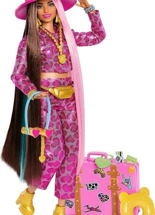 Лялька барбі екстра подорож сафарі barbie extra fly safari travel fashion doll (hpt48)