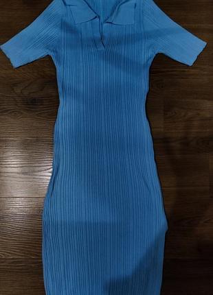 Платье голубого цвета
