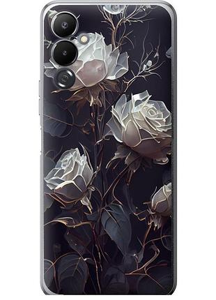 Чохол силіконовий на телефон tecno pova 4 lg7n троянди 2 "5550u-2967-58250"