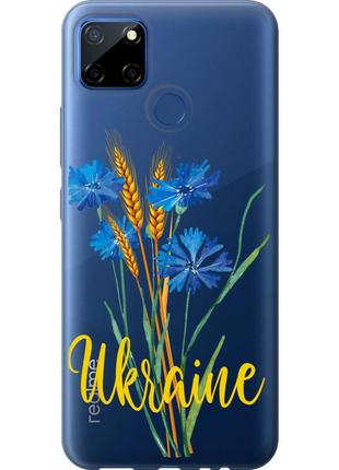 Чехол силиконовый патриотический на телефон realme c12 ukraine v2 "5445u-2240-58250"