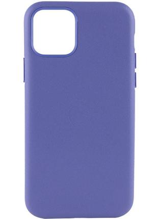 Шкіряний чохол leather case (aa plus) для apple iphone 11 pro max (6.5") wisteria, штучна шкіра