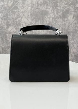 Женская классическая сумка 10210 кросс-боди на ремешке через плечо черная9 фото
