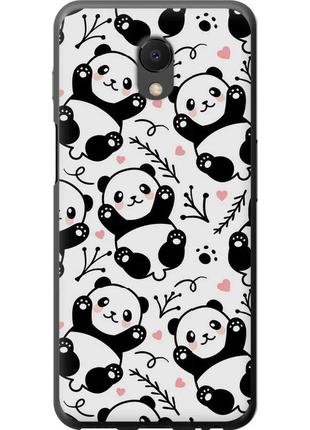 Чехол силиконовый на телефон meizu m6s панды "4318u-1364-58250"1 фото