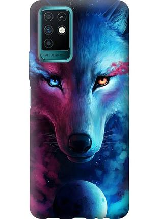 Чохол силіконовий на телефон infinix note 10 арт-вовк "3999u-2763-58250"