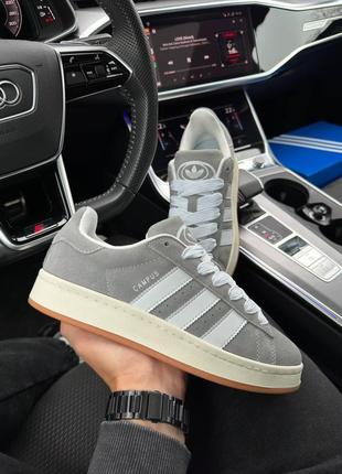 Мужские кроссовки adidas originals campus grey white gum