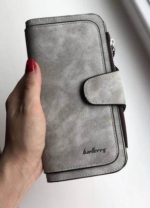 Темно-сірий гаманець baellerry forever для сучасних дам6 фото