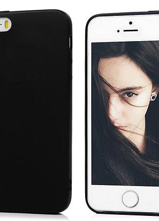 Чохол apple iphone 5 / 5s / se силікон soft touch бампер чорний