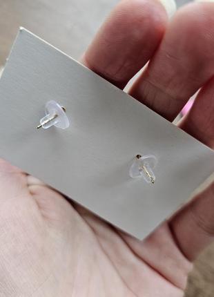 Детские серьги синие сердечки красивые для девочки девушек украшения бижутерия розовые...