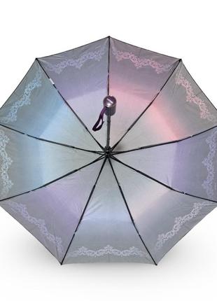 Женский зонт полуавтомат toprain омбре радужный атлас #04255 фото