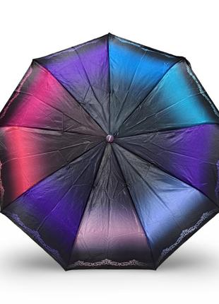 Женский зонт полуавтомат toprain омбре радужный атлас #04253 фото