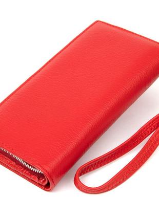 Універсальний жіночий гаманець-клатч st leather 19372 червоний2 фото