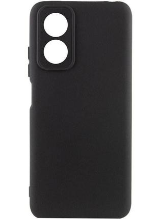 Чохол silicone cover lakshmi full camera (a) для oppo a17 чорний / black, full camera