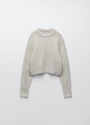 Шерстяной свитер zara • джемпер шерсть и альпака1 фото