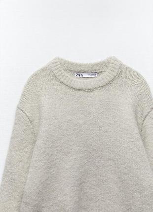 Шерстяной свитер zara • джемпер шерсть и альпака9 фото