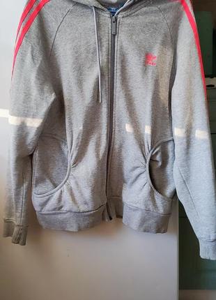 Толстовка addidas, на флисе, размер л, хл