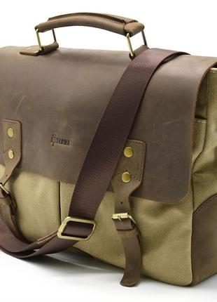 Мужская сумка из парусины  с кожаными вставками rcs-3960-4lx бренда tarwa r_26301 фото
