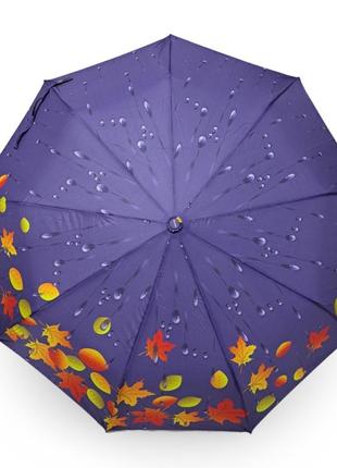 Женский зонтик susino полуавтомат осенние листья #030293 фото