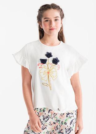 Цікава футболка на дівчинку smart&pretty від c&a (іспанія)