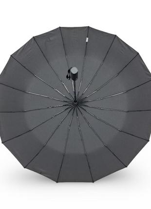 Большой мужской зонтик автомат toprain с куполом 112 см на 16 спиц #091508 фото