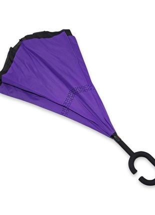 Зонтик обратного сложения sl трость с двойной тканью #01711s64 фото