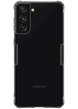 Tpu чехол nillkin nature series для samsung galaxy s21+ серый (прозрачный)