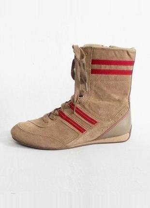 Замшевые ботинки боксерки