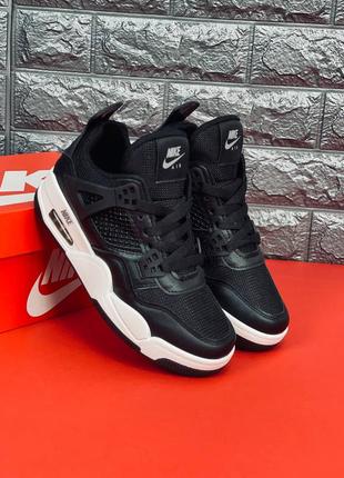 Женские кроссовки nike черные кожаные кроссовки найк
