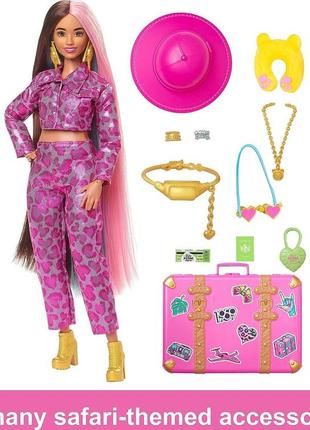 Кукла барби экстра путешествие сафари barbie extra fly safari travel fashion doll (hpt48)3 фото