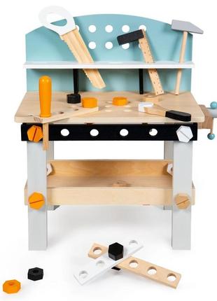 Дерев'яна майстерня з інструментами ecotoys, 32 ел. 1176n