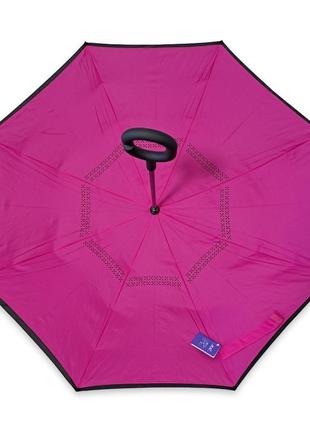Зонтик обратного сложения sl трость с двойной тканью #01711s14 фото
