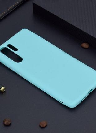 Чохол для huawei p30 pro силікон soft touch бампер м'ятно-блакитний