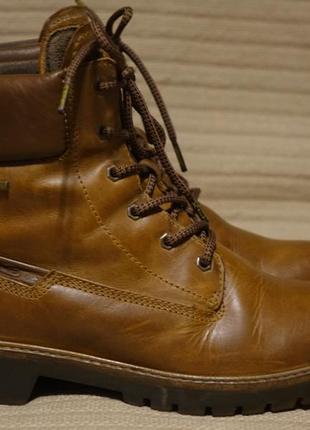 Брутальні високі коричневі шкіряні черевики camel active gore-tex германія 3 1/2 р.