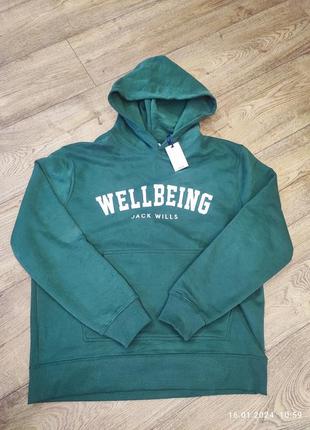 Худи jack wills unisex wellbeing dark green