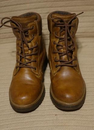 Брутальні високі коричневі шкіряні черевики camel active gore-tex германія 3 1/2 р.4 фото