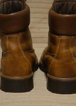 Брутальні високі коричневі шкіряні черевики camel active gore-tex германія 3 1/2 р.9 фото