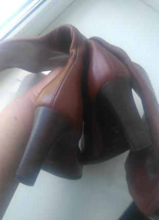 Шикарные кожаные фирменные сапоги р.36 испания4 фото