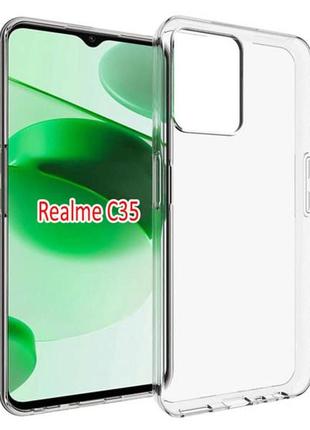 Tpu чехол epic transparent 1,5mm для realme c35