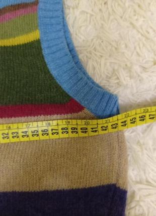 Жилетка в смужку/ 100%шерсть/