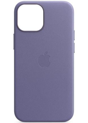 Шкіряний чохол leather case (aa plus) with magsafe для apple iphone 13 (6.1") wisteria, штучна шкіра